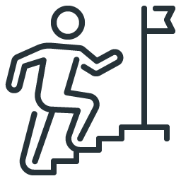 Icon_step,-career,-rise,-mission,-person,-flag